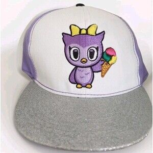 Toki Doki Neon Star Adjustable Purple Flat Bill Glitter Bling Hat Y2K 90s Anime